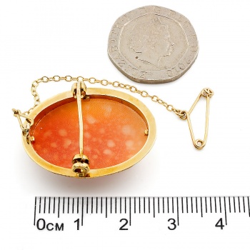 9ct gold Real Cameo Brooch